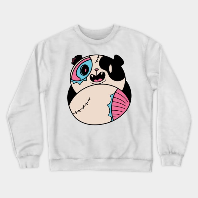 Halloween Spooky Zombie Panda Design Crewneck Sweatshirt by Watersolution